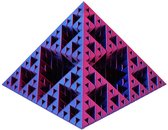 Sierpinski 'Deep Space' Piramide - Uniek Kleuren Perspectief - Eco 3D Printed - Uniek Kerst Cadeau