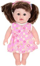 Pop - Babypop - Speelgoed pop - Baby doll - Bloemen outfit - Roze