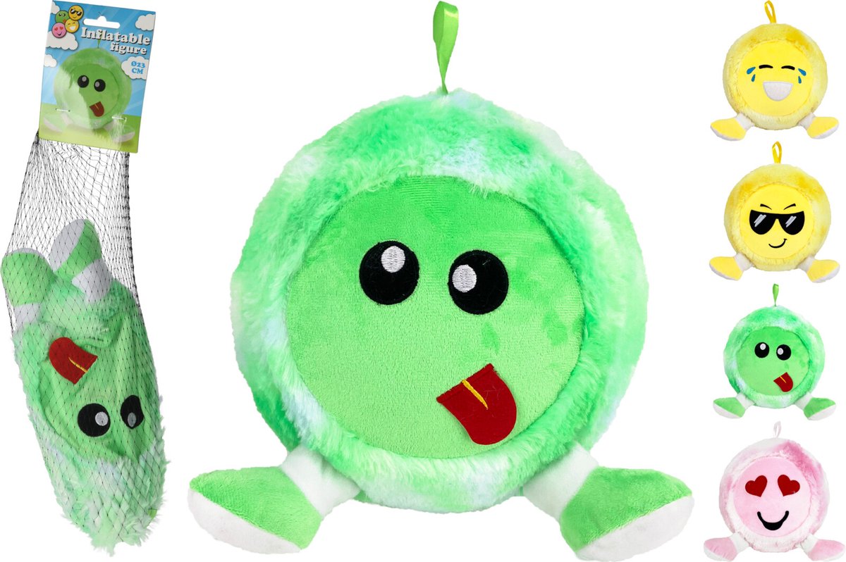 Opblaasbare Smiley - Geel + Zonnebril