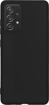 Hoesje Geschikt voor Samsung A33 Hoesje Siliconen Cover Case - Hoes Geschikt voor Samsung Galaxy A33 Hoes Back Case - Zwart.