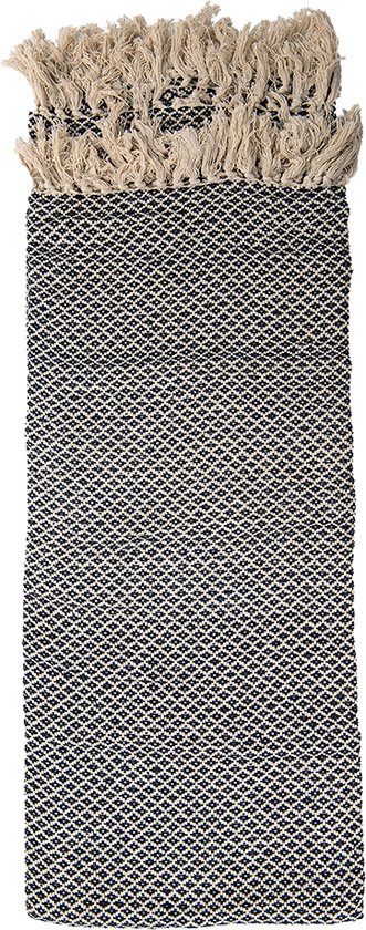 Clayre & Eef Couverture 150x180 cm Noir Coton Rectangle Plaid