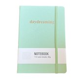 Notebook - pastel groen - mint - turquoise - goud - A5 - 80 gram