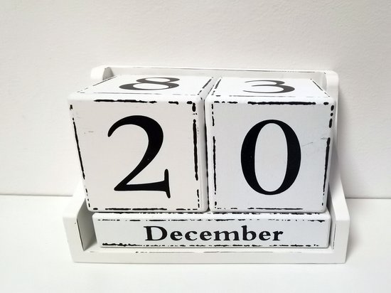 Leidinggevende koud Onafhankelijk Blok kalender - Wit - 18 cm x 12 cm x 9 cm | bol.com