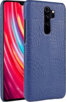 Xiaomi Redmi Note 8 Pro Hoesje - Mobigear - Croco Serie - Hard Kunststof Backcover - Blauw - Hoesje Geschikt Voor Xiaomi Redmi Note 8 Pro