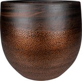 Pot Mya Shiny Mocha 36x32 cm ronde bruine bloempot voor binnen