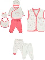 Vestje en 2 broekjes cadeau - 5-delige baby newborn kleding set meisjes - Bunny Babykleding - Newborn set - Babyshower cadeau - Kraamcadeau