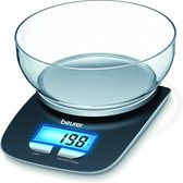 Beurer KS 25 Keukenweegschaal met 1,2 l weegschaal, digitale keukenweegschaal met tarra-functie en 3 kg draagkracht