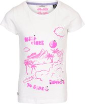 J&JOY - T-Shirt Meisjes 08 Bahia Off White Playa Bahia Pink