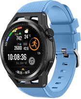 Siliconen Smartwatch bandje - Geschikt voor Strap-it Huawei Watch GT Runner siliconen bandje - zand blauw - GT Runner - 22mm - Strap-it Horlogeband / Polsband / Armband