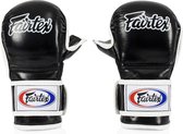 Fairtex Sparring Handschoenen – Dubbele Pols Sluiting - Leer - Zwart - maat XL