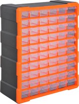 DURHAND Sorteerbox 60 vakken magazijn voor kleine onderdelen onderdelendoos bewaardoos oranje B40-018