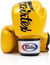 Fairtex BGV19 Deluxe Tight-Fit Bokshandschoenen - Goudgeel - 16 oz