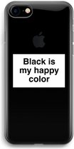 Case Company® - iPhone 7 hoesje - Black is my happy color - Soft Cover Telefoonhoesje - Bescherming aan alle Kanten en Schermrand