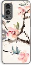 Case Company® - OnePlus Nord 2 5G hoesje - Japanse bloemen - Soft Cover Telefoonhoesje - Bescherming aan alle Kanten en Schermrand