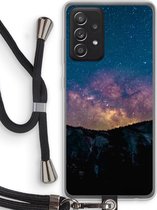 Case Company® - Samsung Galaxy A52s 5G hoesje met Koord - Travel to space - Telefoonhoesje met Zwart Koord - Bescherming aan alle Kanten en Over de Schermrand