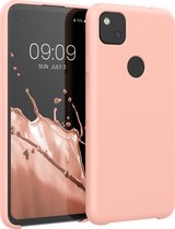 kwmobile telefoonhoesje voor Google Pixel 4a - Hoesje met siliconen coating - Smartphone case in roze grapefruit