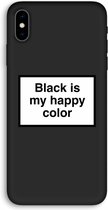 Case Company® - iPhone XS Max hoesje - Black is my happy color - Biologisch Afbreekbaar Telefoonhoesje - Bescherming alle Kanten en Schermrand