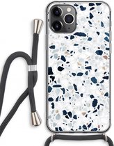 Case Company® - iPhone 11 Pro Max hoesje met Koord - Terrazzo N°1 - Telefoonhoesje met Zwart Koord - Extra Bescherming aan alle Kanten en Over de Schermrand
