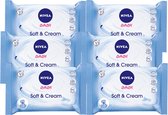 Nivea Baby Soft & Cream Billendoekjes Gevoelig Huid - Pak Je Voordeel - 6 Pakjes Van 20 Billendoekjes