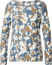 TOM TAILOR Boat Neck AOP Dames T-shirt - Maat L