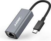 A-konic USB-C naar Ethernet Adapter - RJ45 Lan Netwerk  - 10/100/1000 Mbps- Space Gray