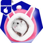 Cosy Bed Knaagdier Roze- 12X10X09 CM - Nest voor hamster, rat of muis - Gezellig en warm - Wollig nestje