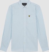 LS Slim Fit Gingham Shirt W342 Deck Blue/ White