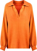 Mousseline blouse orange