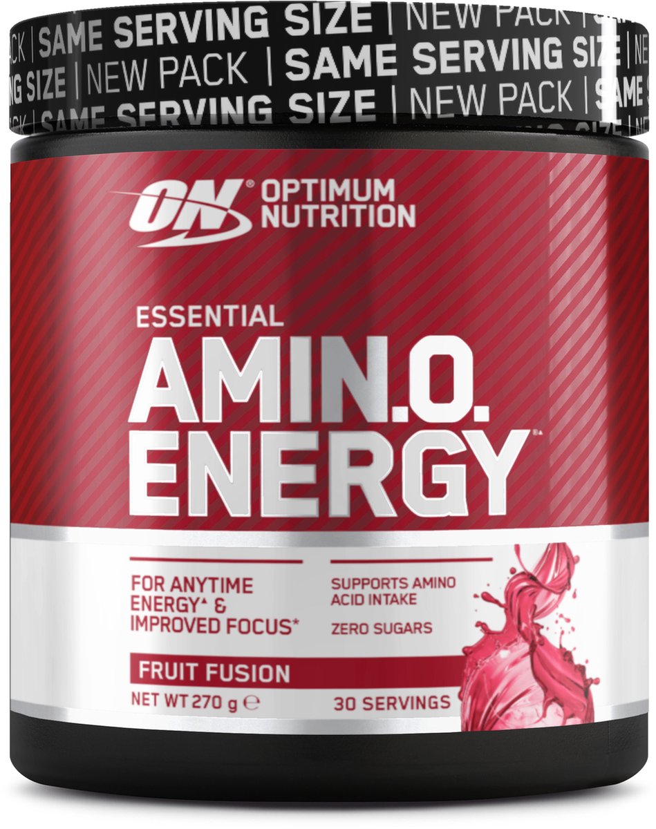 Goedkoopste Optimum Nutrition Essential Amino Energy - Fruit Fusion - Pre Workout - BCAA & EAA Aminozuren - 270 gram (30 doseringen