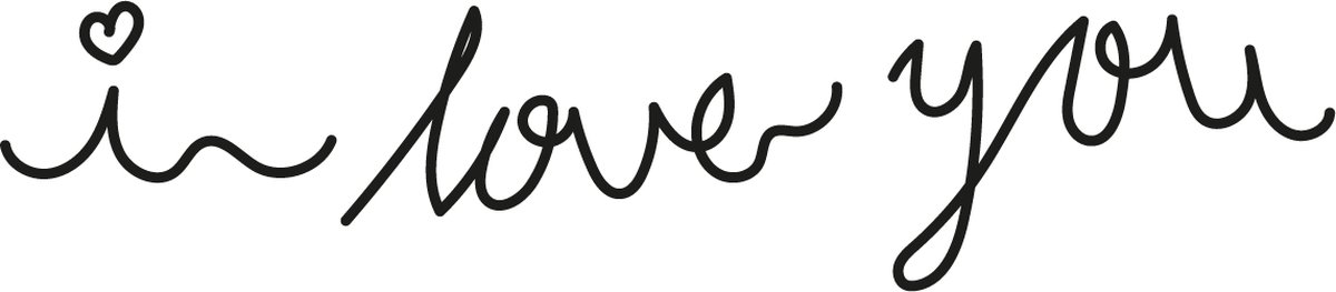 Tekst muursticker "I love you" | Muursticker tekst babykamer/kinderkamer | Tekst muursticker zwart | 40x9cm | Zelfklevende sticker | Eenvoudig aan te brengen | Babykamer muurdecoratie sticker | I love you tekst muursticker
