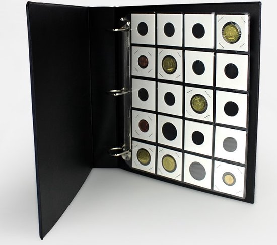 Thumbnail van een extra afbeelding van het spel Muntblad 10 stuks - insteekbladen - insteekblad - insteek - voor munten - muntenalbum - Euromunten - munthouders