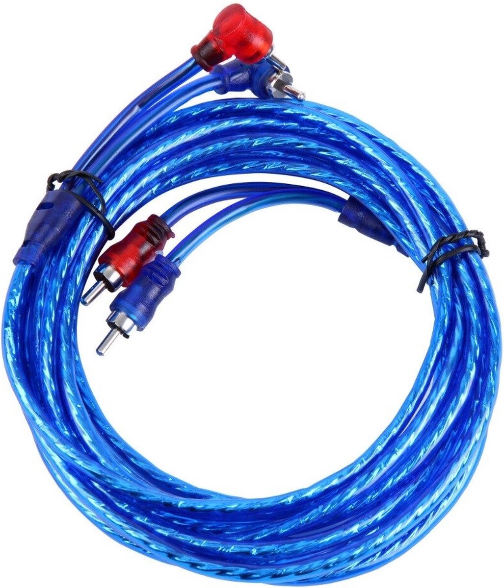Auto Audio Kabelset - Universeel - voor Versterker & Subwoofer - Kabel - Bedrading Set - 1000W - Rood & Blauw – foto 6