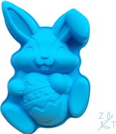 ZijTak - Paashaas vorm - Blauw - Pasen - Feest - Konijn - Haas - Paasei - Silicone - Bakken - Cake - Dessert - Toetjes - Herbruikbaar