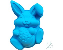 ZijTak - Paashaas vorm - Blauw - Pasen - Feest - Konijn - Haas - Paasei - Silicone - Bakken - Cake - Dessert - Toetjes - Herbruikbaar