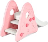 Furnibella- Kinder Slide Steps met Anti-Slip Strips 121.5x48.5x67.5cm Roze