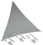 Premium kwaliteit schaduwdoek/zonnescherm Shae driehoek beige 3 x 3 x 3 meter - inclusief bevestiging haken set