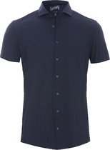 Pure - Short Sleeve The Functional Shirt Navy - Maat 39 - Modern-fit