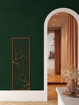 Wanddecoratie |Boom / Tree  decor | Metal - Wall Art | Muurdecoratie | Woonkamer |Bronze| 34x100cm