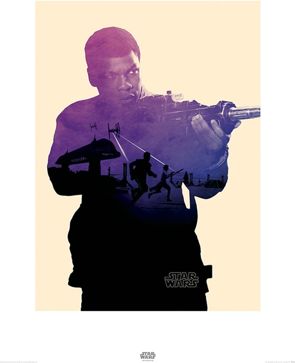Star Wars Episode VII Finn Tri Art Print 60x80cm | Poster Multi color