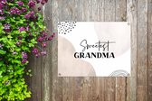 Tuin decoratie Quote - Oma - Love - Grandma - 40x30 cm - Tuindoek