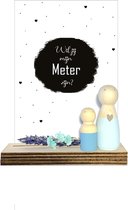 Peg dolls Meter vragen | blauw | wil je mijn Meter zijn? | neefje | meter vragen | meter worden | peettante vragen | peettante worden