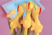 Sticky slingshot chicken - Fidget toy - 3 stuks