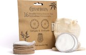 Bambooya 16 Herbruikbare Wattenschijfjes + Waszakje  - Wasbare Wattenschijfjes - Make up Pads - Zoogcompressen - Duurzaam - Zero Waste Bamboe
