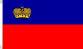Senvi Printwear - Flag Liechtenstein- Grote Liechtenstein vlag - Gemaakt Van 100% Polyester - UV & Weerbestendig - Met Versterkte Mastrand - Messing Ogen - 90x150 CM - Fair Working