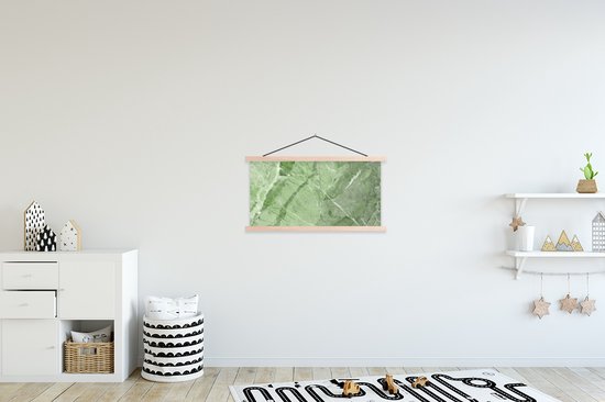 Porte-affiche avec affiche - Affiche scolaire - Boulders - Vert - Wit - Granit - 90x45 cm - lattes vierges