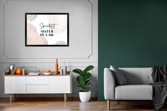 Cadre photo avec affiche - Proverbes - Belle-soeur - Amour - Belle-soeur - 80x60 cm - Cadre pour affiche