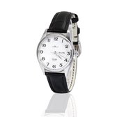Mats Watch Collectie voor Dames - SILVER MOON - Leather belt - Horloge voor haar - zilver- lederband - Belgische Merk - 25 jaar garantie - Sieraden - Deluxe - Belgische kwaliteit -