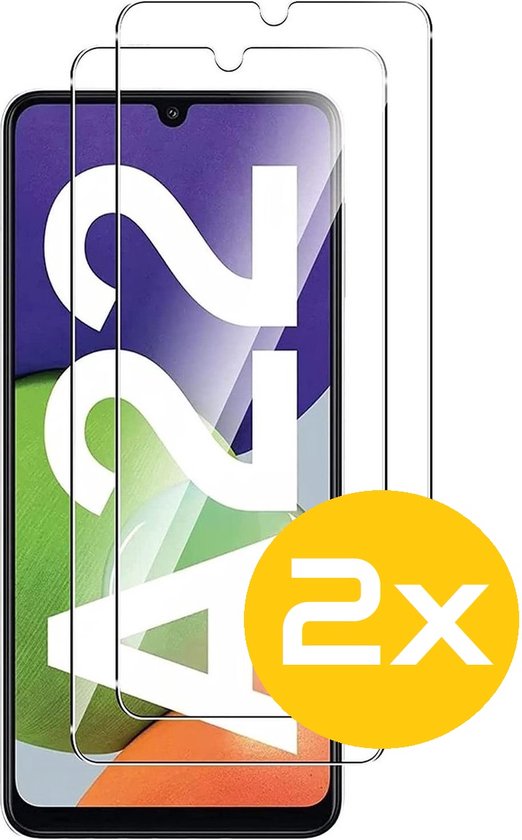 Screenprotector Geschikt Voor Samsung Galaxy A22 5G - Glasplaat - Tempered Glass - 2 Stuks
