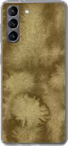 Geschikt voor Samsung Galaxy S21 hoesje - Goud - Verf - Abstract - Siliconen Telefoonhoesje