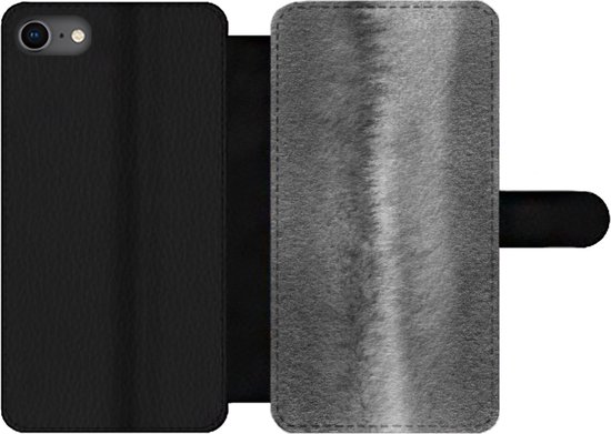 Étui pour téléphone iPhone 7 Bookcase - Argent - Imprimé béton - Abstrait - Avec poches - Étui portefeuille avec fermeture magnétique